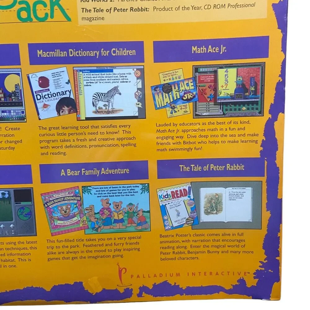 SEALED 1995 Kids Mac Pack 6 CD-ROM MAC Computer Games Palladium Interactive 90s